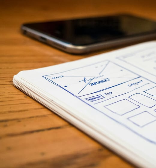 Sketsa wireframe toko online