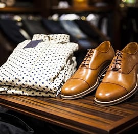 Kemeja Polkadot Putih — Kemeja Pria