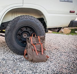 Ransel Kanvas Cokelat — Tas