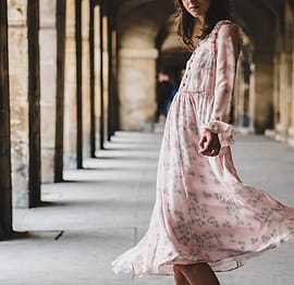 Maxi Dress Floral Pink — Dress