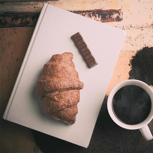 Fresh Coffee with Croissant